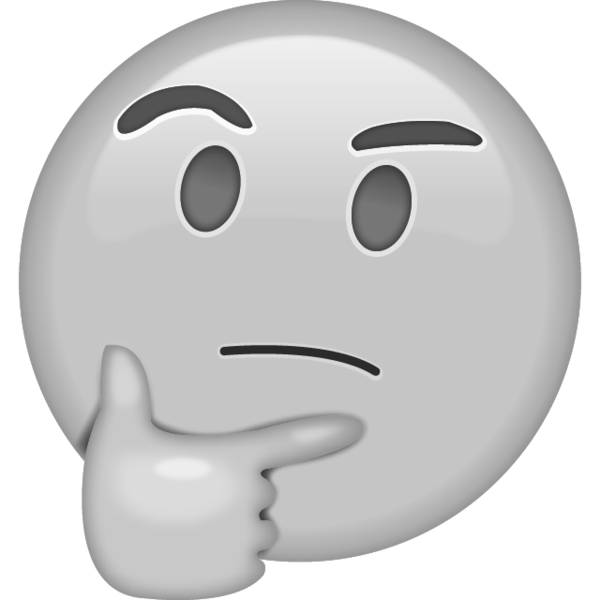 Thinking Emoji PNG HD